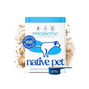 Native Pet Probiotics for Dogs - Dog Probiotics Powder for Digestive Health, Gut Support, & Immune Boost – Vet-Formulated Powder for Maximum Potency with Digestive Enzymes & Prebiotics - 30 Scoops