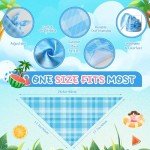 Geyoga 60 Pcs Summer Plaid Dog Bandanas Bulk Pet Grooming Scarf Bibs Supplies Adjustable Washable Kerchief Pet Groomer Accessories for Small to Large Cats Dogs Costume Party