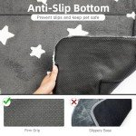 Mora Pets Dog Crate Pad Kennel Bed Crate Mat for Small Dogs Washable Cute Star Pet Bed for Dog Cage Ultra Soft Flat Puppy Cat Kitten Pillow Cushion for Sleeping Anti-Slip Grey 24 x 18