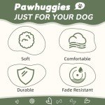 Pawhuggies Olive Green Dog Collar and Leash Set for Small Dogs, Bamboo and Polyester Adjustable Set, 4 Ft Leash