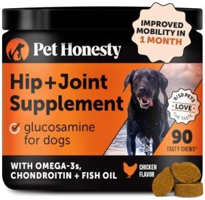 Hip & Joint Health - Glucosamine for Dogs Soft Chews, Joint Supplement for Dogs with Glucosamine Chondroitin, MSM, Turmeric, Anti Inflammatory, Support + Mobility (Chicken 90ct)