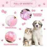 Dog Dresses, Fashion Pet Dog Clothes, Striped Mesh Puppy Dogs Princess Dresses (Pink, X-Large)