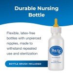 PetAg Nurser Bottle - 2 oz, Pack of 6 - Promotes The Natural Feeding of Liquids - Designed for Small Animals - Durable & Easy to Clean