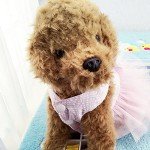 Dog Dresses, Fashion Pet Dog Clothes, Striped Mesh Puppy Dogs Princess Dresses (Pink, X-Large)