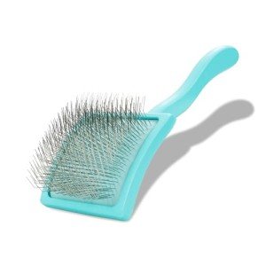 Chris Christensen Big G Dog Slicker Brush for Dogs (Goldendoodles, Labradoodles, Poodles), Groom Like a Professional, Fluff Detangle Style, Saves Time Energy, Teal, Large