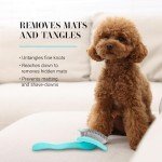 Chris Christensen Big G Dog Slicker Brush for Dogs (Goldendoodles, Labradoodles, Poodles), Groom Like a Professional, Fluff Detangle Style, Saves Time Energy, Teal, Large