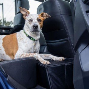 Dog Car Seat Extender with Storage - Gap Filler Platform for Large Dogs - Supports Up to 200 lbs - Car & SUV Travel Accessory