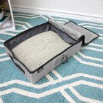 SPORT PET Large Pop Open Kennel, Portable Cat Cage Kennel, Waterproof Pet bed, Travel Litter Collection
