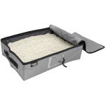 SPORT PET Large Pop Open Kennel, Portable Cat Cage Kennel, Waterproof Pet bed, Travel Litter Collection