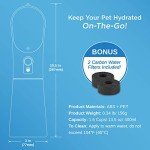Portable PET Travel DOG on-the-go CAT WATER BOTTLE. Best Leak-Proof Water fountain for small cats, dogs. 12oz