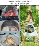 Bearded Dragon Travel Carrier,Lizards Carrier, Small Animal Travel Carrier for Sugar Glider Hedgehog Rat Parrot Bird Guinea Pig, Portable Guinea Pig Travel Bag for 2