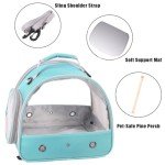 Small Bird Travel Cage Carrier, Portable Small Bird Parrot Parakeet Carrier with Standing Perch and Comfy Mat (NO Tray), Bird Carry Transport Bag for Vet Visit Shopping and Outdoor Adventure.