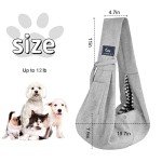 CUBY Dog and Cat Sling Carrier - Hands Free Reversible Pet Papoose Bag - Soft Pouch and Tote Design - Suitable for Puppy, Small Dogs Cats Outdoor (Classic Grey)