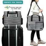 PetAmi Dog Travel Bag - Organizer with Food Container, Bowls & Accessories for Weekend Camping, Cat Diaper Bag (Stripe Black, Large)