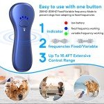 Ahwhg New Anti Barking Device,Dog Barking Control Devices,Rechargeable Ultrasonic Dog Bark Deterrent up to 16.4 Ft Effective Control Range Safe for Human & Dogs Portable Indoor & Outdoor(Blue)