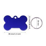 Penta Angel Aluminum Alloy Pet ID Tags 20Pcs Bone Shaped Blank Engraved Dog Cat Name Phone Number Identification Card Tags