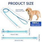3 Pack Puppy Collar and Leash Dog Collar and Leash for Small Dogs Pet Cat Kitten Collar and Leashes Adjustable Training Rope Quick Release Paw Print Soft Nylon Pet Collar
