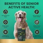 VetriScience Senior 27+ Active Health Daily Chewable Multivitamins for Senior Dogs, with Vitamins, Minerals & Antioxidants, Health & Wellness Support, Soft Chews, Veggie, 60 Count - New Look