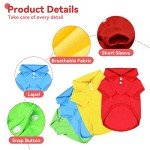 DOGGYZSTYLE 4 Pieces Dog Shirts Collared Polo T-Shirts for Small Medium Dogs Cats Boy Girl Dog Clothes Breathable Doggy Sweatshirt Puppy Kitten Small Breeds Pet Outfits Apparel Tops