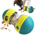 BSISUERM Dog Puzzle Toy Adjustable Treat Dispensing Ball Food Dispenser Tough Slow Feeder Puppy Enrichment Training Toy Pet Interactive Chase Toys for Small Medium Large Dogs to Keep Them Busy, Green
