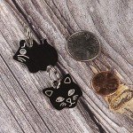 Stainless Steel Cat ID Tags - Engraved Personalized Tags with up to 4 Lines of Text, Cat Shape