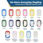 GoTags Personalized Dog Tags, Custom US Military ID Necklace Set , Steel Ball Chain and Tag Silencers, Stainless Steel, Black, Blue, Green, Gold, Pink, Purple, or Red