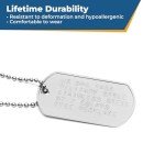 GoTags Personalized Dog Tags, Custom US Military ID Necklace Set , Steel Ball Chain and Tag Silencers, Stainless Steel, Black, Blue, Green, Gold, Pink, Purple, or Red
