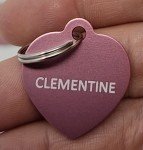Dr. Fremont's Pet ID Tag Custom for Dog Cat Personalized | Many Shapes and Colors to Choose from | Made in USA | Strong Anodized Aluminum (Small, Heart)
