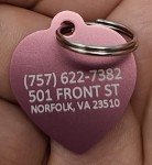 Dr. Fremont's Pet ID Tag Custom for Dog Cat Personalized | Many Shapes and Colors to Choose from | Made in USA | Strong Anodized Aluminum (Small, Heart)