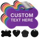 Pet ID Tag Custom for Dog Cat Personalized | Many Shapes and Colors to Choose from | Made in USA | Strong Anodized Aluminum