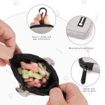 COOWONE Dog Treat Pouch Pocket Sized Pet Puppy Training Pouch for Dog Training Behavior Aids, Waterproof Nylon Fabric Dog Poop Bag Holder, Hands Free Dog Walking Bag with Metal Carabiner (Grey)