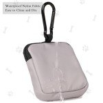 COOWONE Dog Treat Pouch Pocket Sized Pet Puppy Training Pouch for Dog Training Behavior Aids, Waterproof Nylon Fabric Dog Poop Bag Holder, Hands Free Dog Walking Bag with Metal Carabiner (Grey)