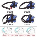 Bolux Dog Harness, No-Pull Reflective Dog Vest, Breathable Adjustable Pet Harness with Handle for Outdoor Walking - No More Pulling, Tugging or Choking (Blue, M)