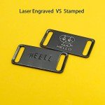 StayMax Aluminum Engraving Blanks Tags Stamping Blanks Tags Blank Dog Tag Pet ID Tag 25 Pieces (Black)