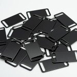 StayMax Aluminum Engraving Blanks Tags Stamping Blanks Tags Blank Dog Tag Pet ID Tag 25 Pieces (Black)