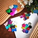 Frienda 40 Pieces Pet ID Tag Colorful Blank Dog Tags Personalized Dog Tags Aluminum Pet Name Tags with Bone Paw Heart Cat Head Shape Animals Name Phone Number ID Craft Tags with Holes for Dogs Cats