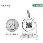 Pet Dwelling Premium QR Code Pet ID Tags - Dog Tags and Cat Tags, Connect to Online Pet Profile, Receive Instant Scanned Tag Location Email Alert(Black Paw)