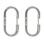 Nite Ize MicroLink Pet Tag Carabiner, Stainless Steel Cat and Dog Tag Clip, 2 Count (Pack of 1)