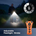 PawBehave Adjustable Ultrasonic Dog Trainer – World's First Variable Frequency Pet Behavior Corrector with 10 Level Ultra Sound, 18 Dog Whistles, Anti-Bark Flashlight, Humane Dog Deterrent (Orange)