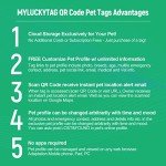 MYLUCKYTAG ID Tags Dog Tags - Pet Online Profile - Scan Receive Instant Location Alert Email