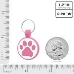 WhoseID QR Code Cat Tag, Modifiable Pet Online Profile Page, Multiple Emergency Contact, Silent Silicone, Lightweight, No Jinging, Collar Accessories, QR Cat ID Tag (Small Breeds - 1", Rose)