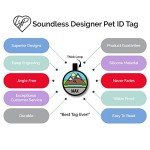 LYP - Our Original Soundless Pet ID Tag - Largest Line of Silicone Dog Tags - No More Jingling Dog Tags -Durable - Never Fades - Customized Deep Engraved Silicone (Sunset)