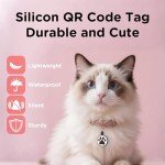 WhoseID Personalized Dog Tag, Laser Engraving QR Code, Silicone Dog ID Tag, Pet Online Profile, Scan QR Code Send Location, Collar Harness Accessories (Medium to Large Breeds - 1.25", Black)
