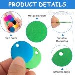 Framendino, 10 Pack Pet ID Tag Colorful Round Double Sided Anodized Aluminum Stamping Blanks Discs Dog Cat Name Phone Number Charm