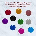 Framendino, 10 Pack Pet ID Tag Colorful Round Double Sided Anodized Aluminum Stamping Blanks Discs Dog Cat Name Phone Number Charm