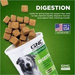 GNC Pets Essentials Digestion Dog Supplements, Probiotic Support Soft Chews in Bacon Flavor for Dogs, Daily Digestion Aid in Reusable Container - Puppy & Adult Pet Health Supplement, 60 Count