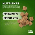 GNC Pets Essentials Digestion Dog Supplements, Probiotic Support Soft Chews in Bacon Flavor for Dogs, Daily Digestion Aid in Reusable Container - Puppy & Adult Pet Health Supplement, 60 Count