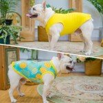 KOOLTAIL Dog Cooling Shirt Vest,2 Pack Sun Protection Dog Summer Clothes, Quick Dry Instant Cool Breathable Sleeveless Pet Hawaiian T Shirts Outfit for Small Medium Dogs Boy and Girl, Yellow S