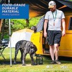 lesotc Portable Dog Travel Water Bottle, 77oz Large Travel Water Bowl for Dogs Camping Hiking Beach Hunting Essentials, Big Pet Bottles Bowl Water Dispenser for On The Go Park Car Walking Accessories