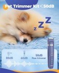 oneisall Dog Clippers & Dog Paw Trimmer 4-in-1 Cordless Grooming Kit: 2-Speed Low Noise Clippers with Rechargeable Quiet Nail Grinder for Dogs & Cats (Blue)